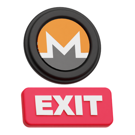 Exit Monero Token  3D Icon