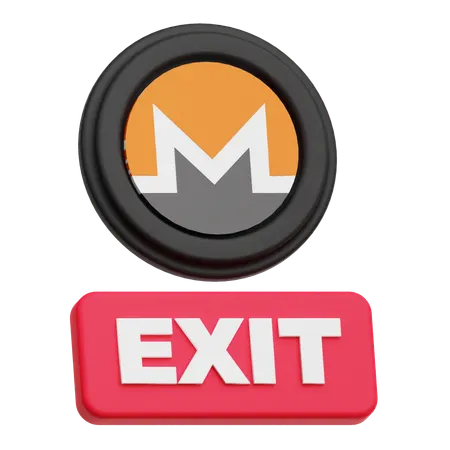 Exit Monero Token  3D Icon