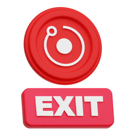 Exit Render Token  3D Icon