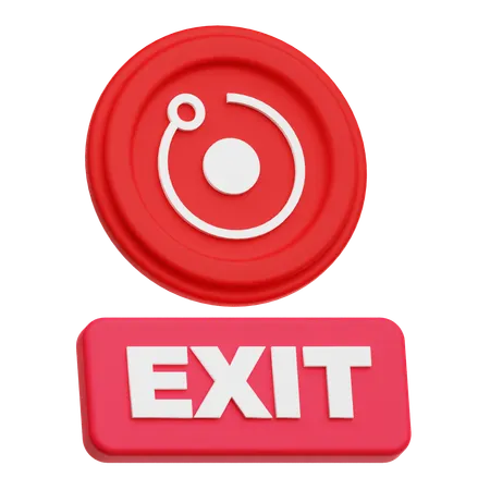 Exit Render Token  3D Icon