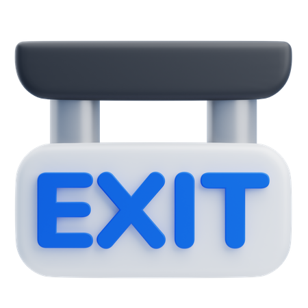 Exit Sign  3D Icon