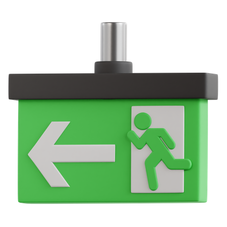 Exit Sign  3D Icon