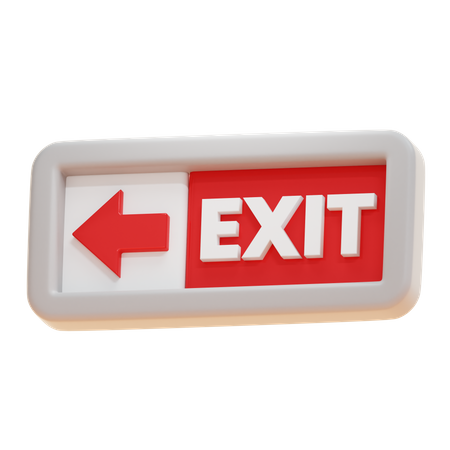 EXIT SIGN  3D Icon