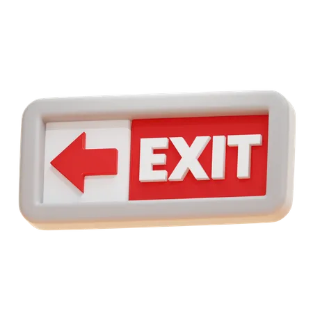 EXIT SIGN  3D Icon