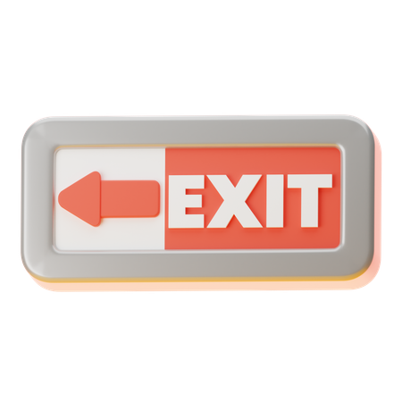 EXIT SIGN  3D Icon