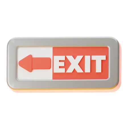 EXIT SIGN  3D Icon