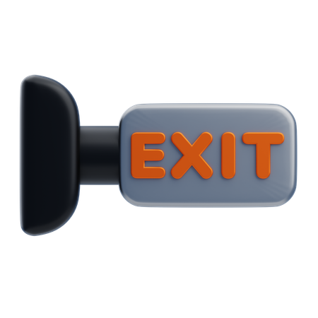 Exit Sign  3D Icon