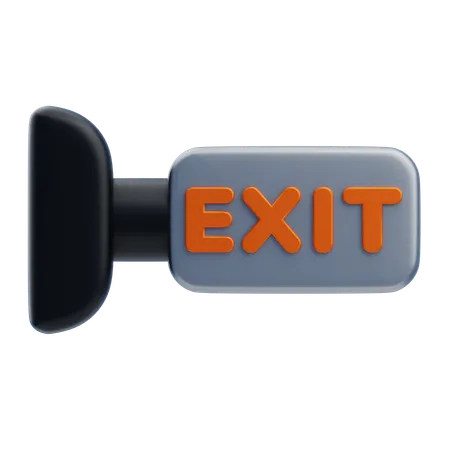 Exit Sign  3D Icon