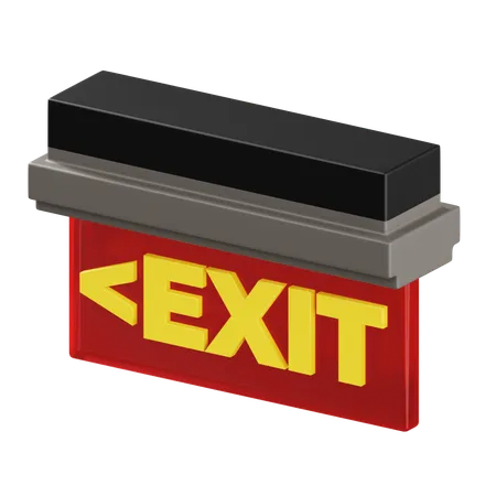 Exit Sign  3D Icon