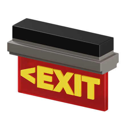 Exit Sign  3D Icon