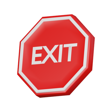 Exit sign  3D Icon