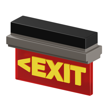 Exit Sign  3D Icon