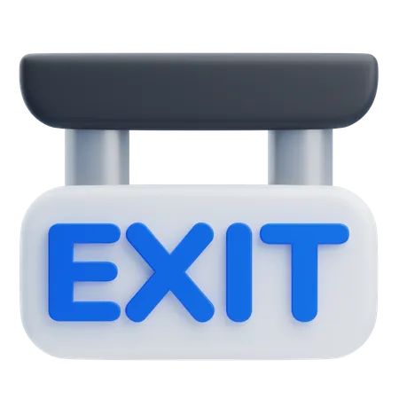 Exit Sign  3D Icon