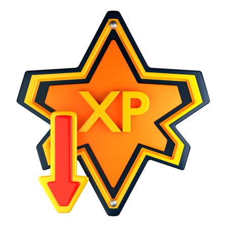 Exp down  3D Icon