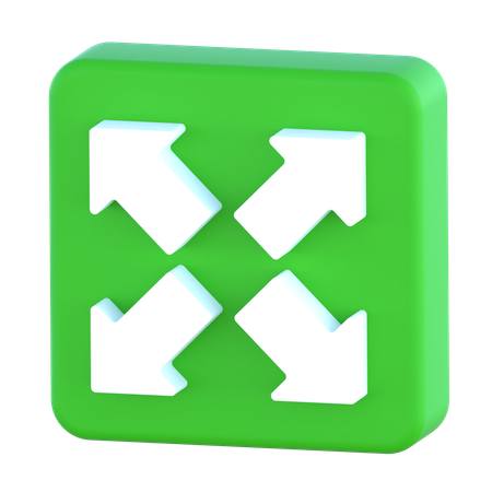 Expand  3D Icon