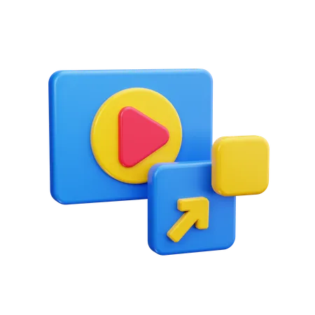 화면 확장  3D Icon