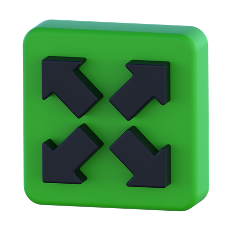 Expandieren  3D Icon