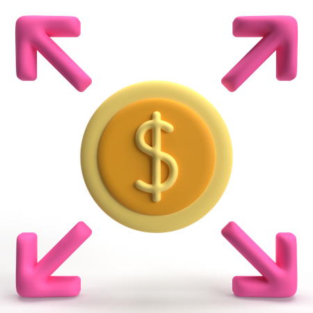 Expansão monetária  3D Icon