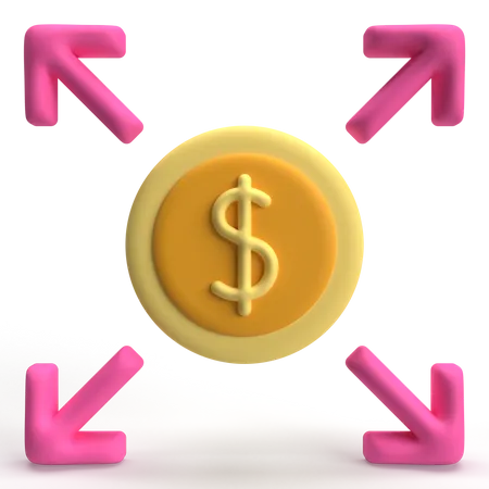 Expansão monetária  3D Icon