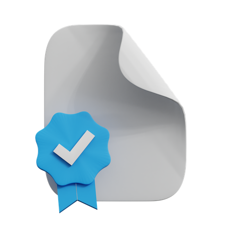 Certificado de archivo  3D Icon