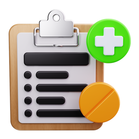 Historial médico  3D Icon