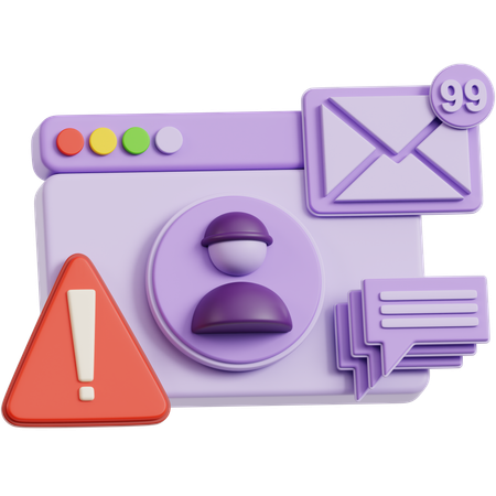 Expéditeur suspect  3D Icon