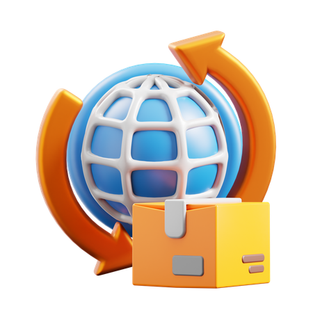 Livraison internationale  3D Icon