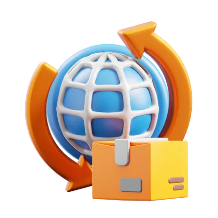 Livraison internationale  3D Icon