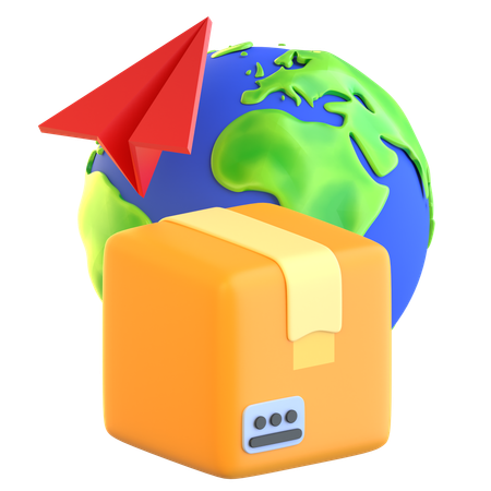 Transport maritime international  3D Icon