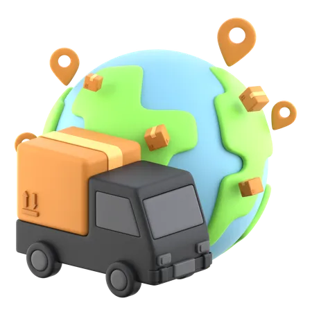 Transport maritime international  3D Icon