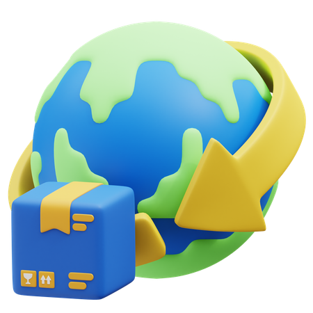 Transport maritime international  3D Icon