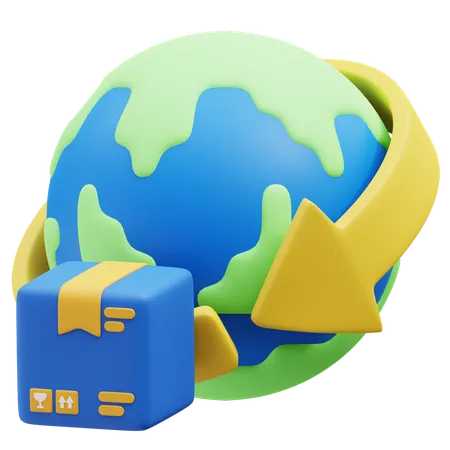 Transport maritime international  3D Icon