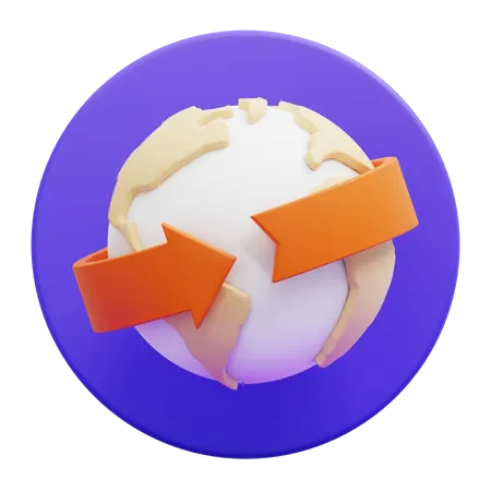 Transport maritime international  3D Icon