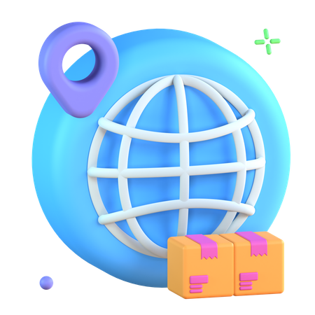 Transport maritime international  3D Icon