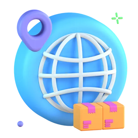 Transport maritime international  3D Icon