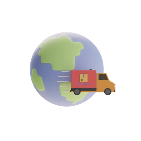 Transport maritime international  3D Icon