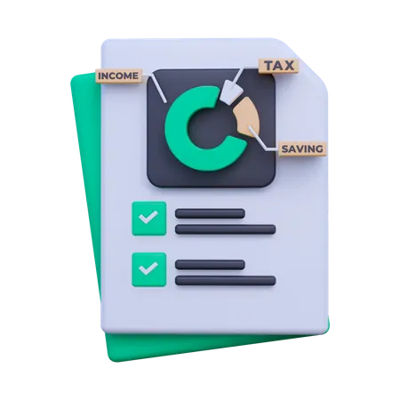 Expense Report 3D Icon
