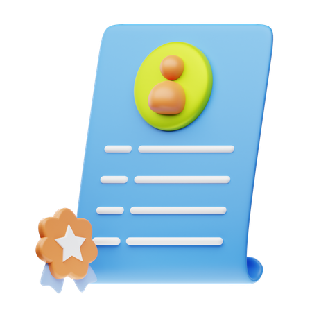Experience Letter  3D Icon
