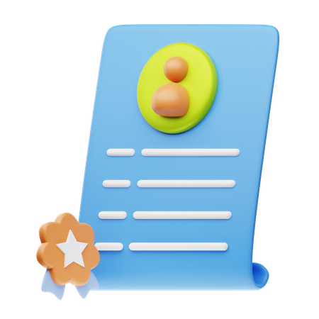 Experience Letter  3D Icon