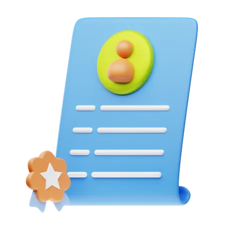 Experience Letter  3D Icon