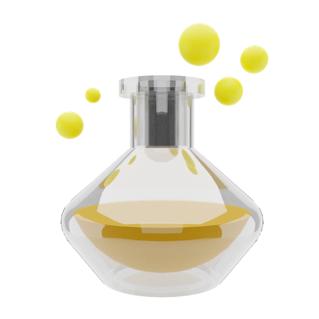 Experiment Flask  3D Illustration