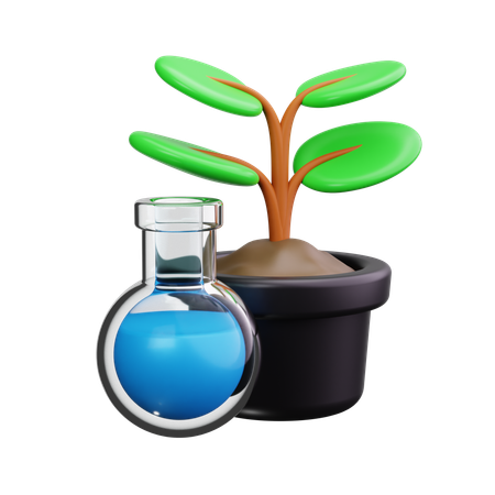 Experimento com plantas  3D Icon