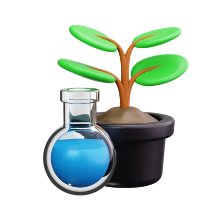 Experimento com plantas  3D Icon