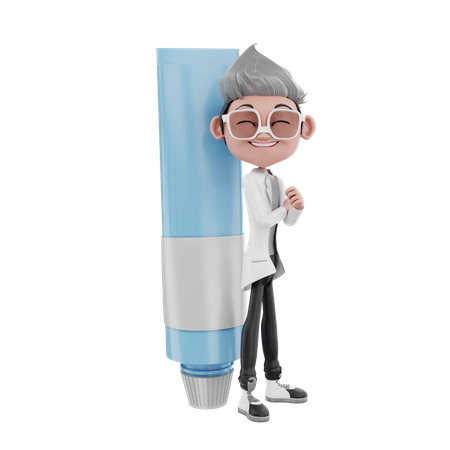 Expert Dentist Doctor  3D Illustration