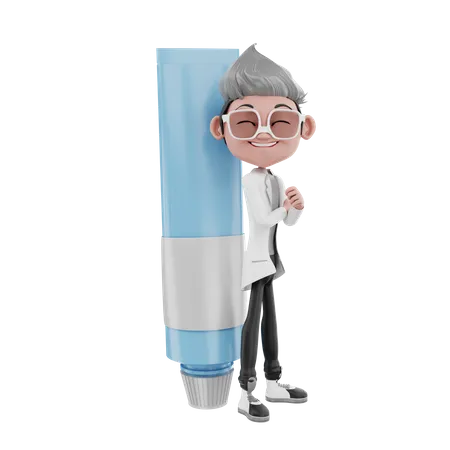Representacion 3 D Del Personaje Medico Con Dientes 3D Illustration