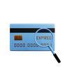 credit card expired 3d illustration