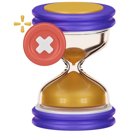 Expired Time Warning 3D Icon  3D Icon