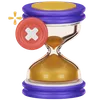 Expired Time Warning 3D Icon