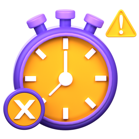 Expired Time Warning  3D Icon