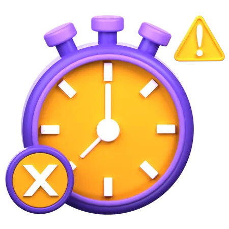 Expired Time Warning  3D Icon